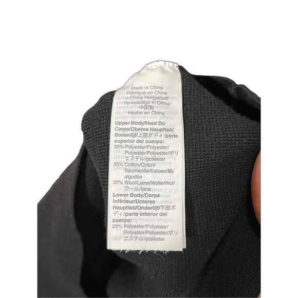 J. Crew Black Sweater Midi Knit Dress Long Sleeves Wool Blend Size M - Picture 6 of 8